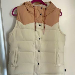 Patagonia Bivy Vest size large EEEEUC large cream/peach